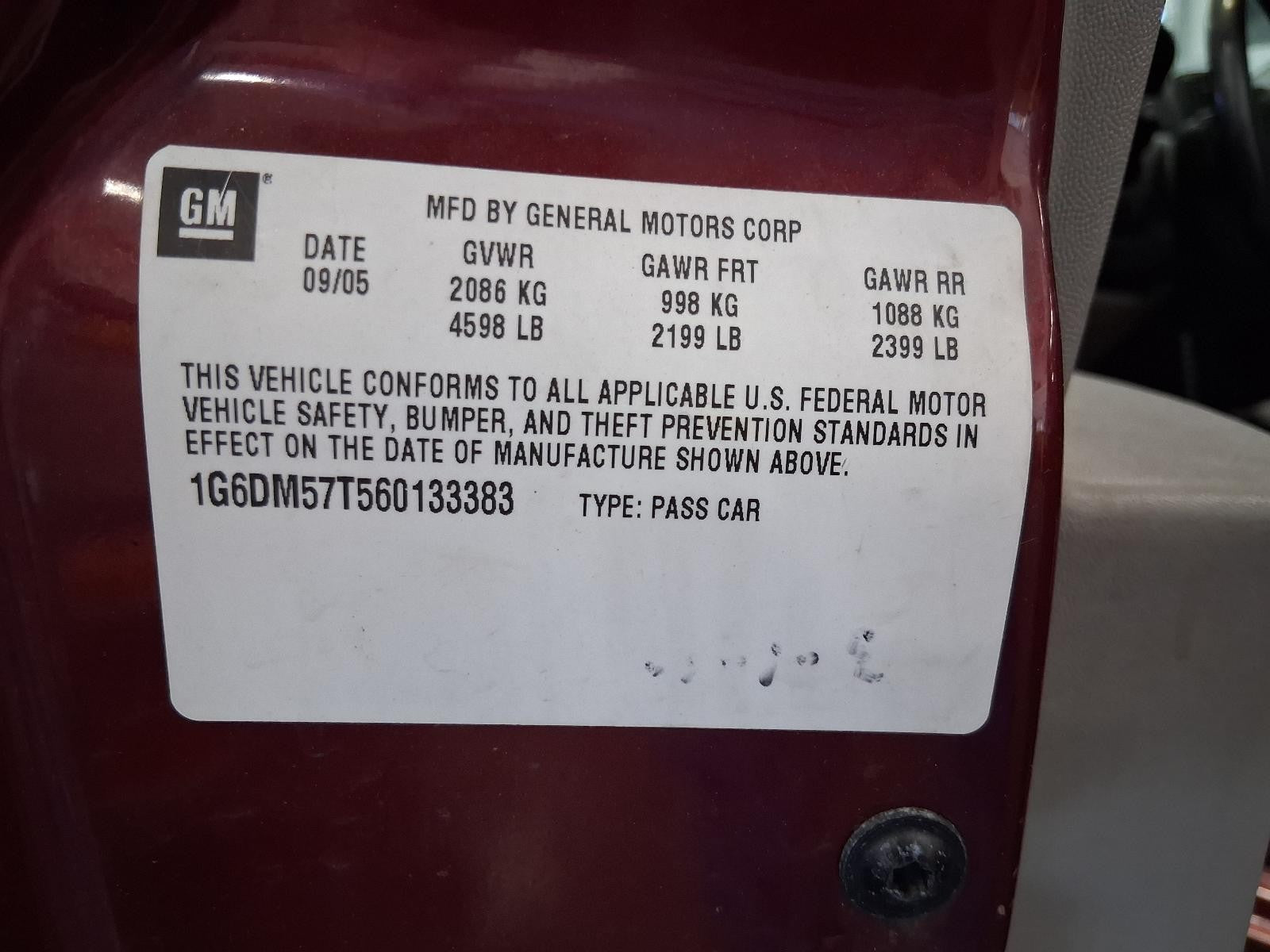 Used Rear Bumper Reinforcement Rear fits: 2006 Cadillac Cts Rear Grade A