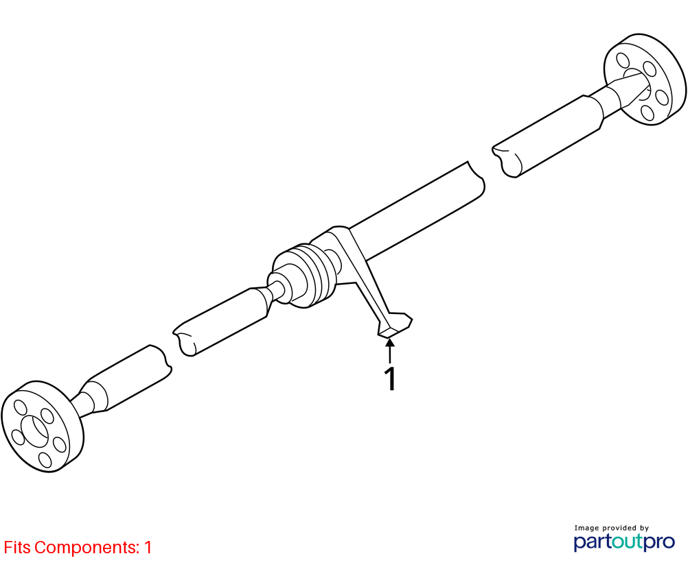 Used Rear Drive Shaft Rear fits: 2016 Volkswagen Tiguan Rear Grade A