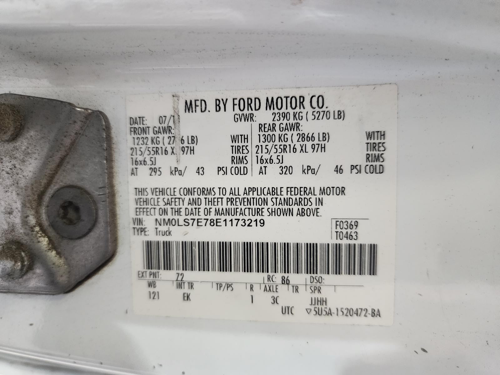 Used Right Windshield Wiper Motor fits: 2014 Ford Transit connect Right Grade A
