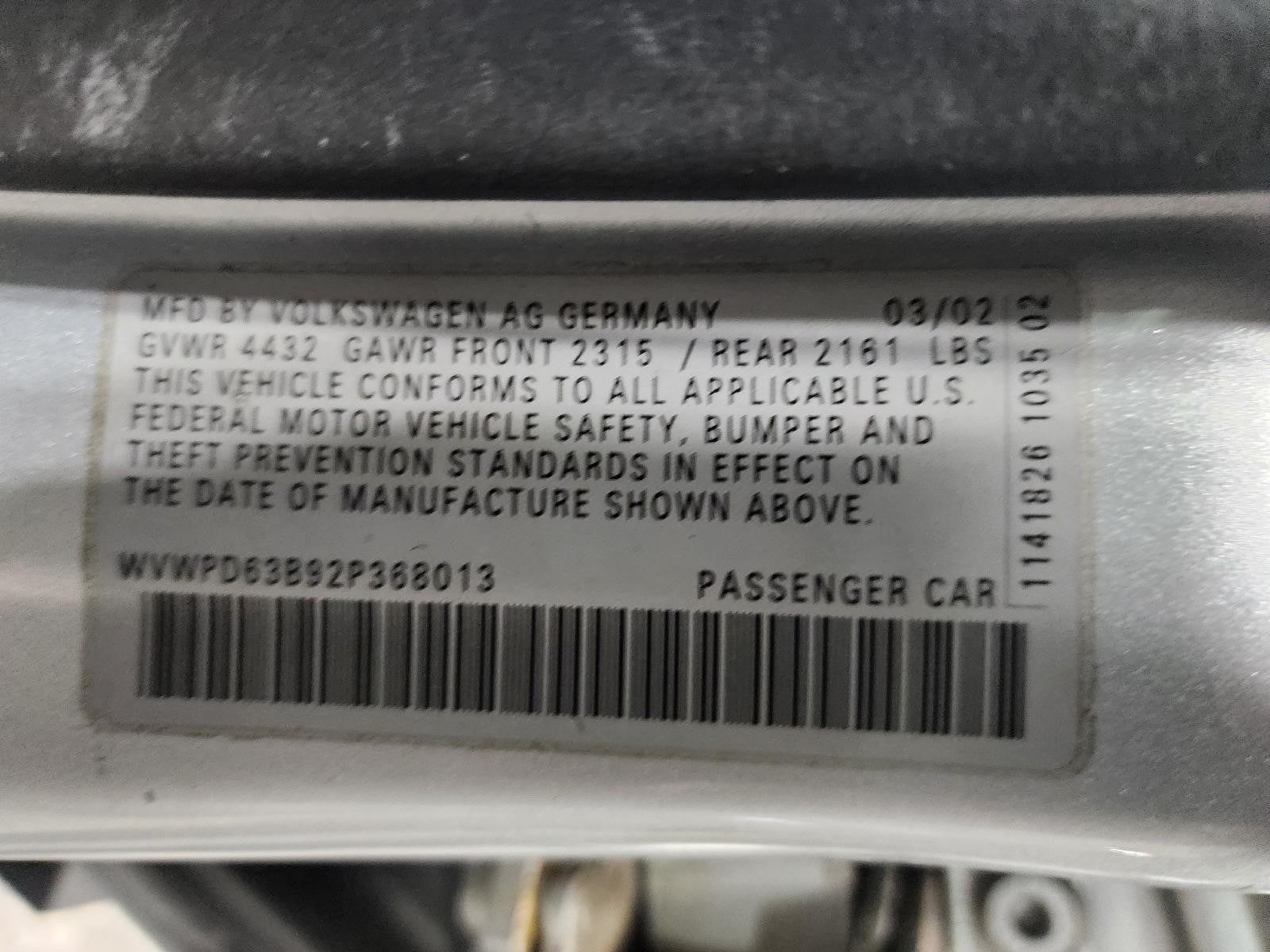 Used Engine Coolant Reservoir fits: 2002 Volkswagen Passat  Grade A
