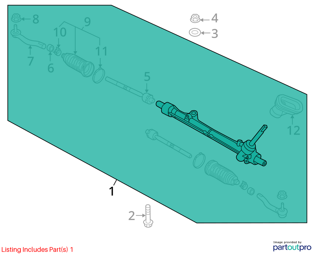 Used Rack and Pinion Assembly fits: 2016 Nissan Versa Manual Rack and Pinion Sdn