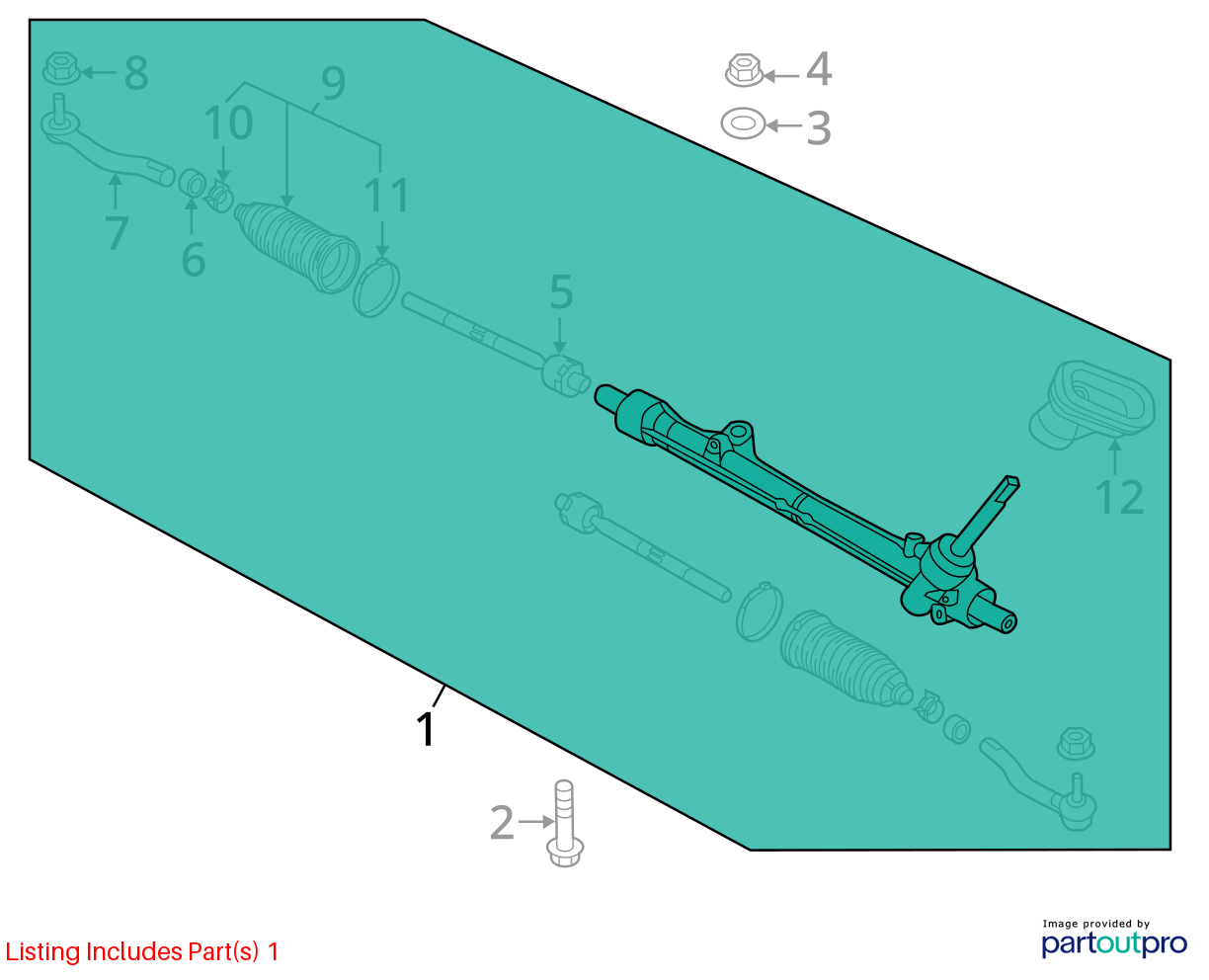 Used Rack and Pinion Assembly fits: 2016 Nissan Versa Manual Rack and Pinion Sdn