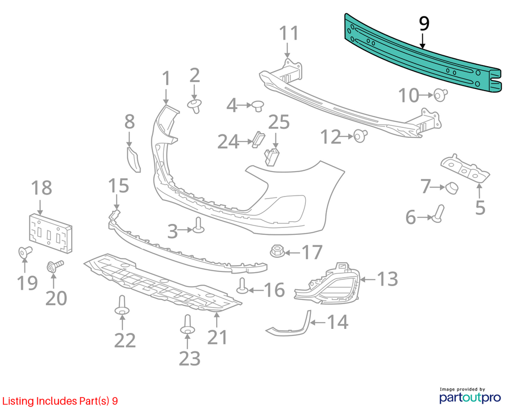 Used Front Bumper Reinforcement Front fits: 2016 Chevrolet Spark gasoline model