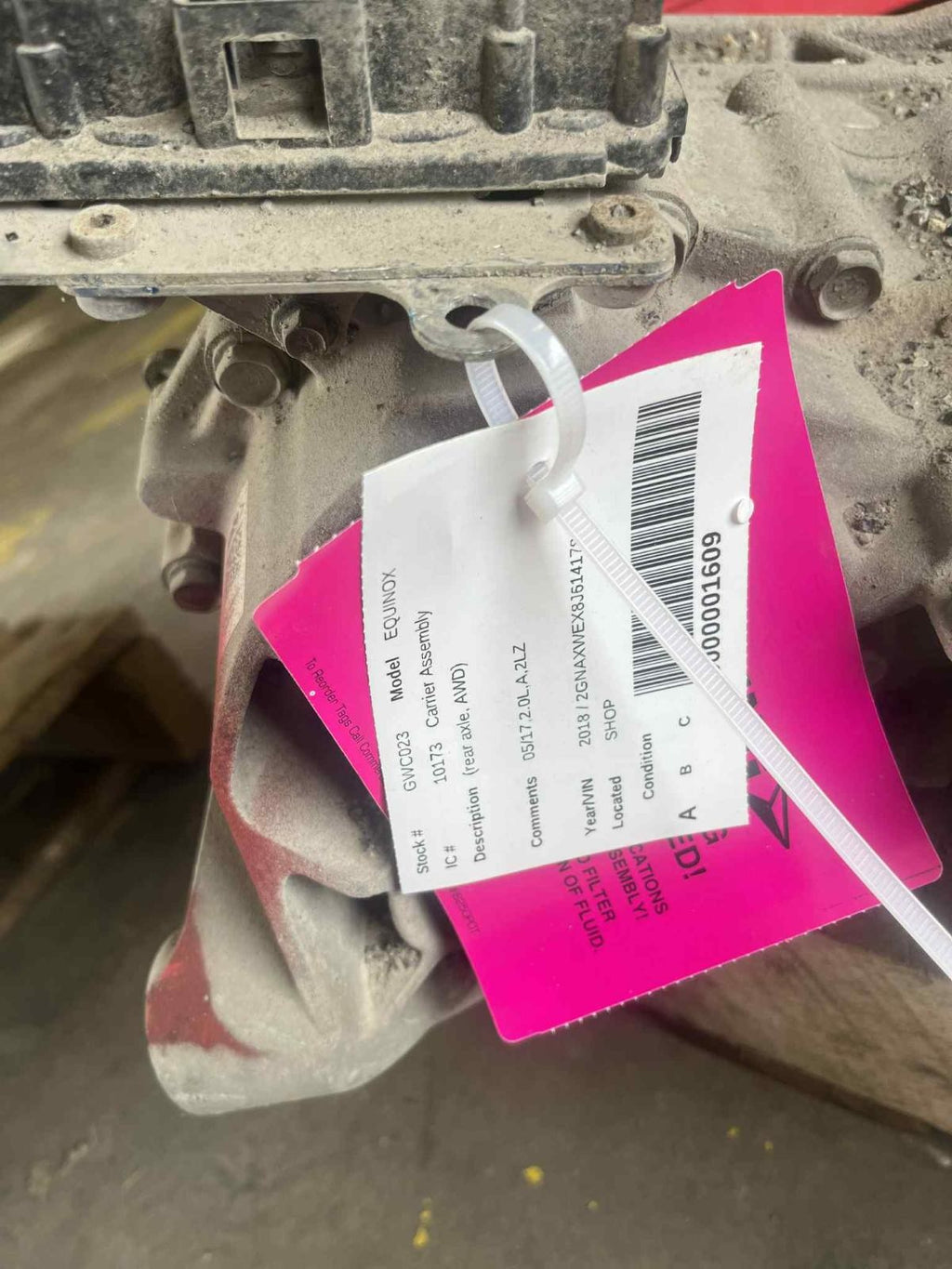 Used Differential Carrier Assembly fits: 2018 Chevrolet Equinox rear axle AWD Gr