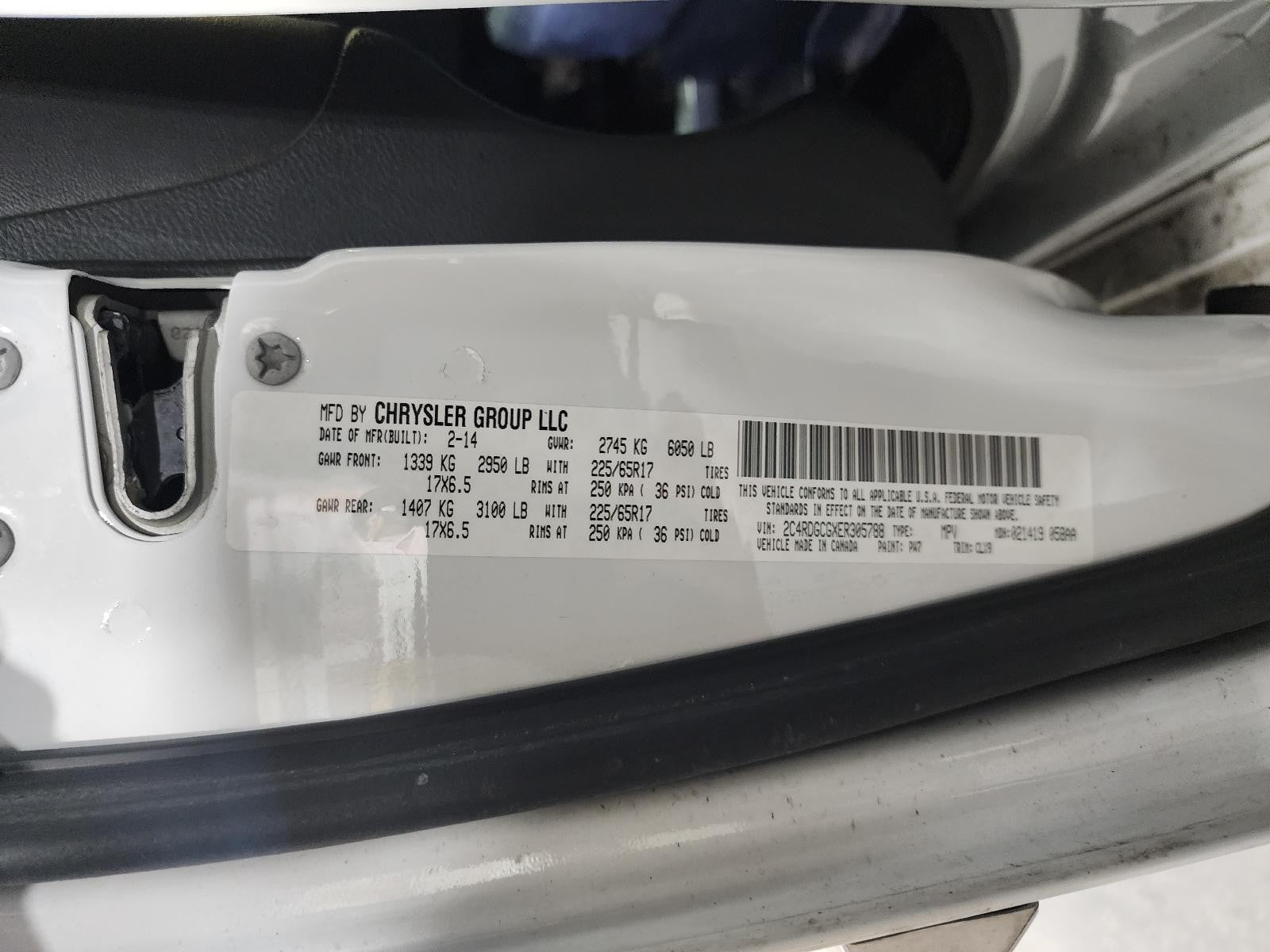 Used Front Left Fender fits: 2014 Dodge Caravan Front Left Grade A
