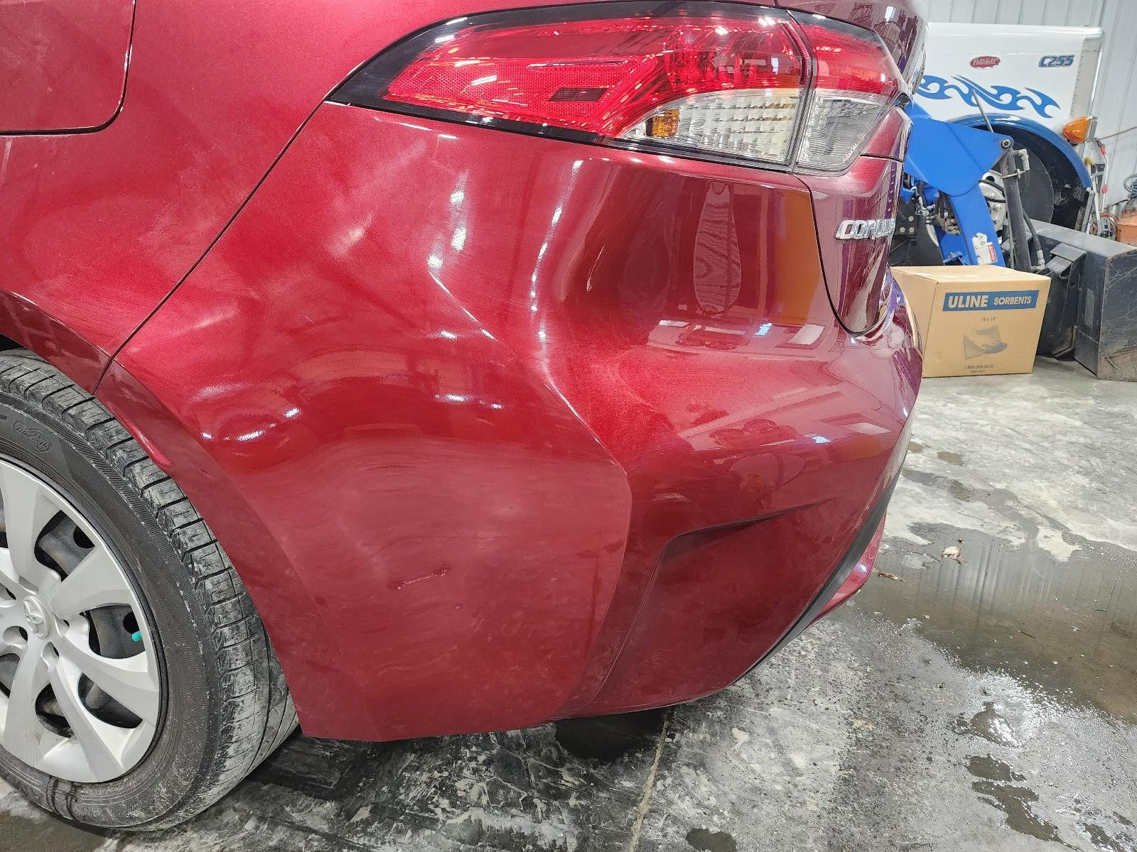 Used Rear Bumper Assembly Rear fits: 2022 Toyota Corolla Sedan gasoline w/o spor