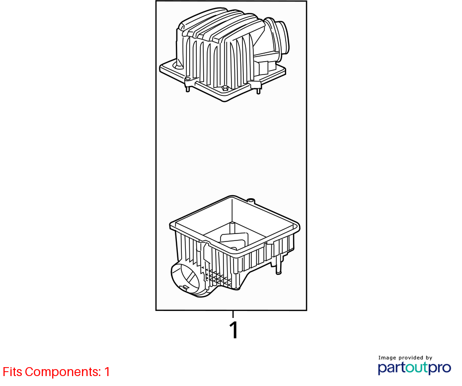 Used Air Cleaner Assembly fits: 2016 Ram Promaster city new style horizontal rea