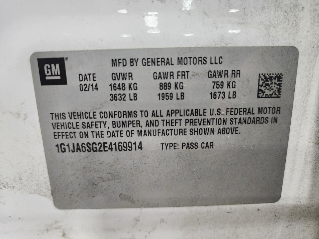 Used A/C Selector Switch fits: 2014 Chevrolet Sonic Htbk w/o heated seats Grade