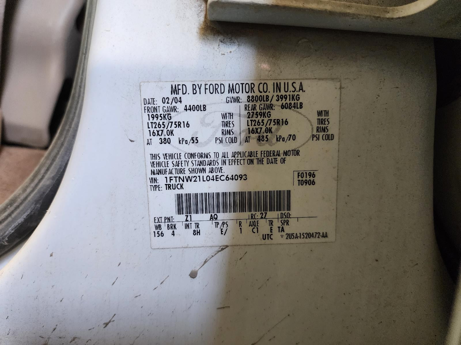 Used Engine Coolant Reservoir fits: 2004 Ford F250SD PICKUP  Grade A