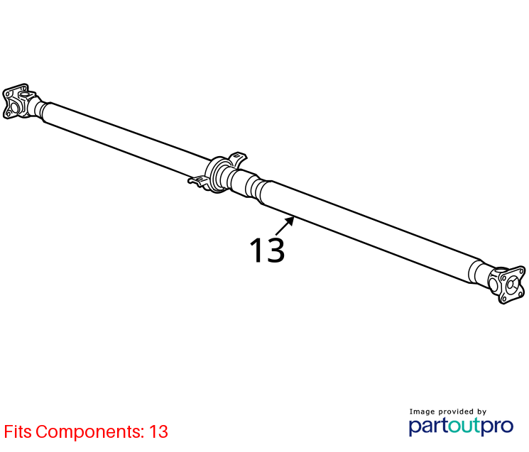 Used Rear Drive Shaft Rear fits: 2007 Acura Rdx assembly Rear Grade A