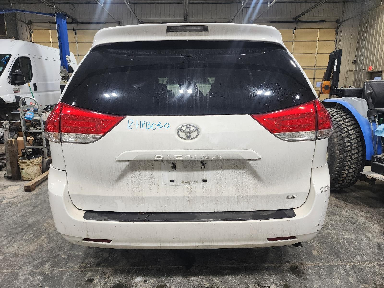 Used Left Upper Tail Light Assembly fits: 2012 Toyota Sienna quarter panel mount