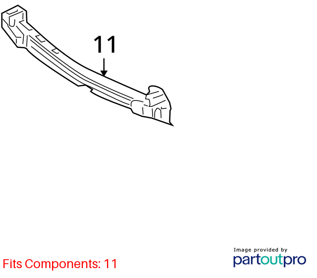 Used Front Bumper Reinforcement Front fits: 2010 Hyundai Santa fe Front Grade A