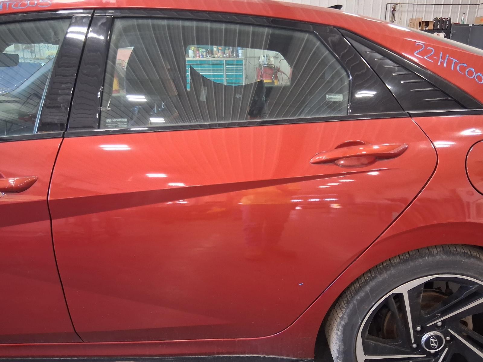 Used Rear Left Door Assembly Rear Side fits: 2022 Hyundai Elantra Korea built Re