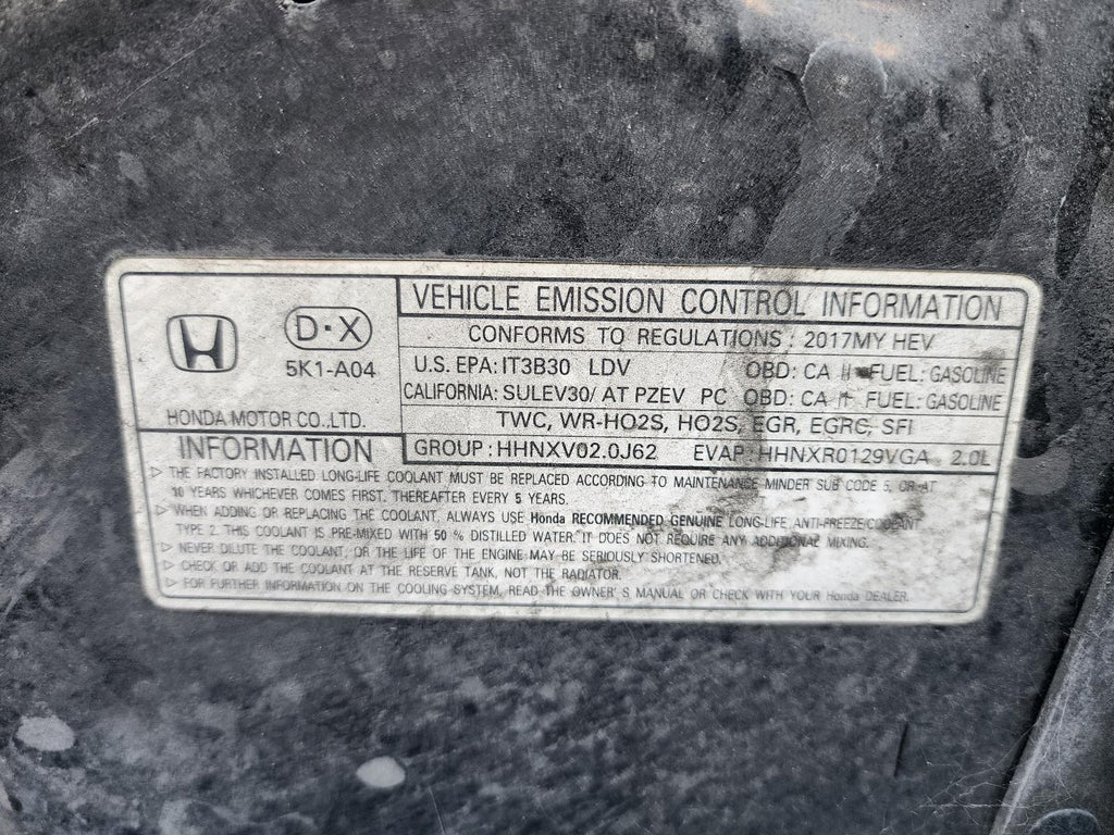 Used Engine Coolant Reservoir fits: 2017 Honda Accord 2.0L Hybrid main Grade A
