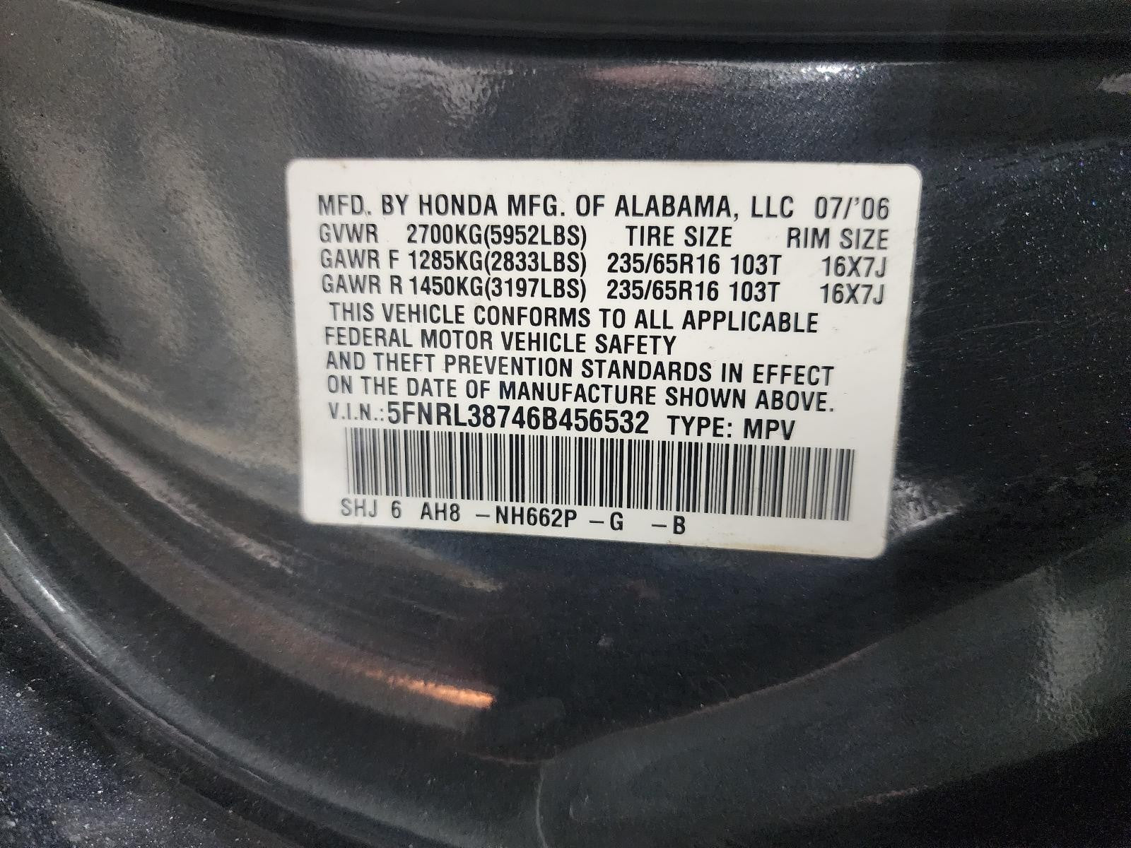 Used Front Left Door Window Regulator Front fits: 2006 Honda Odyssey electric Fr
