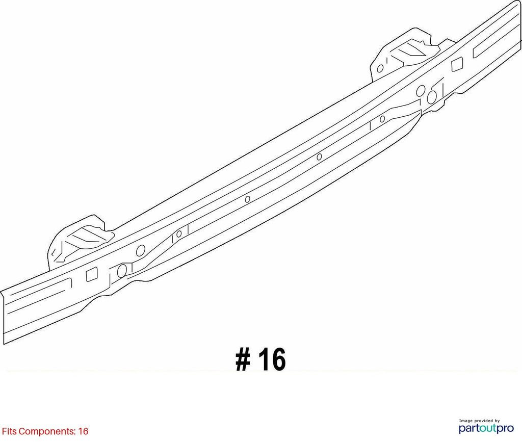 Used Rear Bumper Reinforcement Rear fits: 2017 Subaru Legacy Sdn Rear Grade A