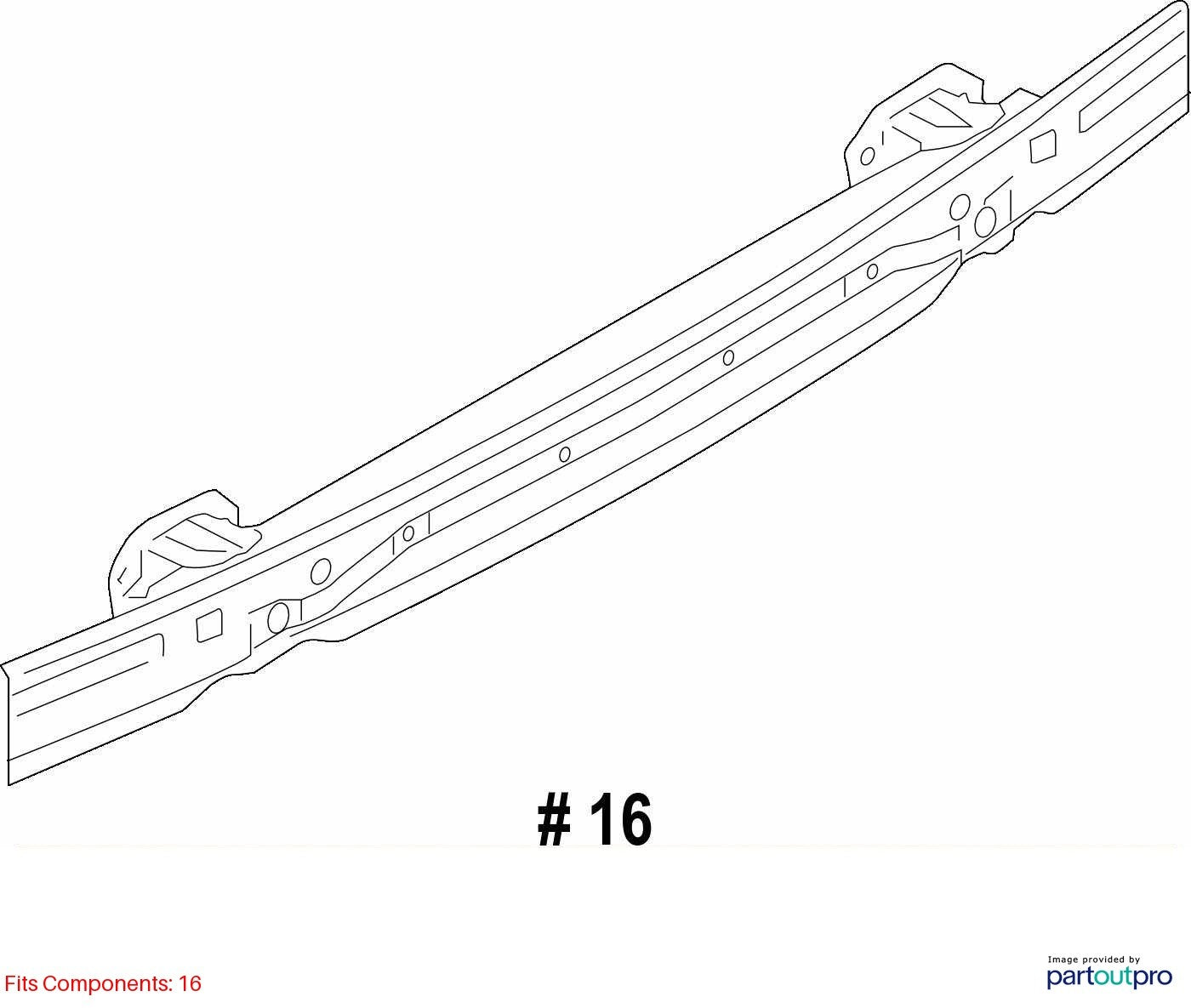 Used Rear Bumper Reinforcement Rear fits: 2017 Subaru Legacy Sdn Rear Grade A