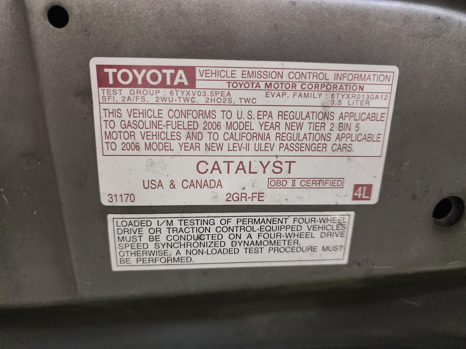 Used Alternator fits: 2006 Toyota Avalon 100 amp Grade A