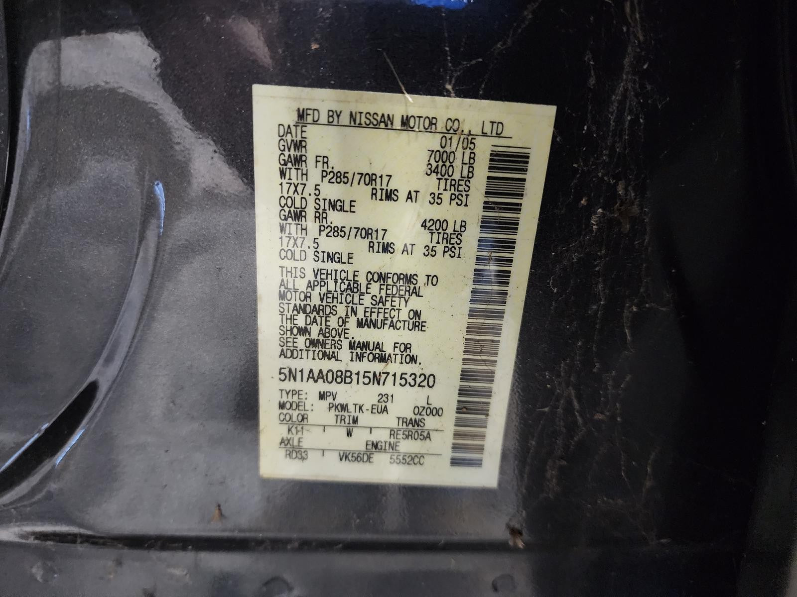 Used Engine Control Module (ECM) fits: 2005 Nissan Armada Electronic Control Mod