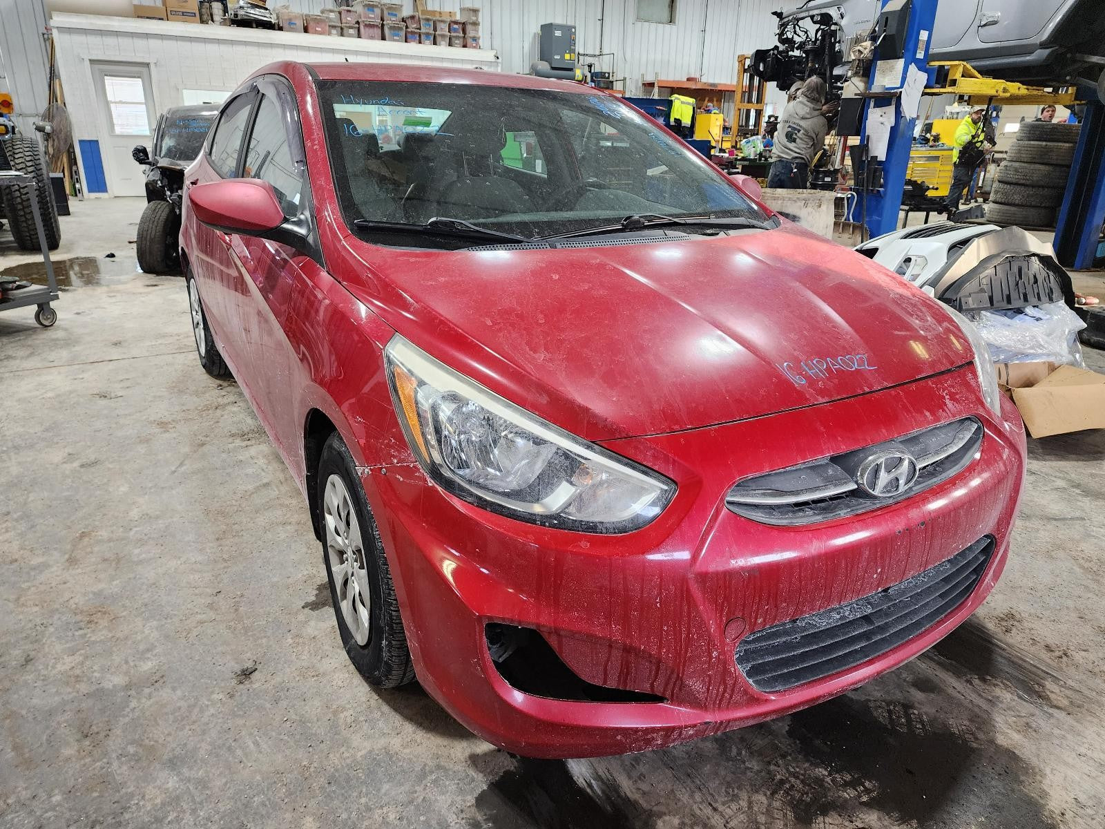 Used Left Tail Light Assembly fits: 2016 Hyundai Accent quarter panel mounted Sd