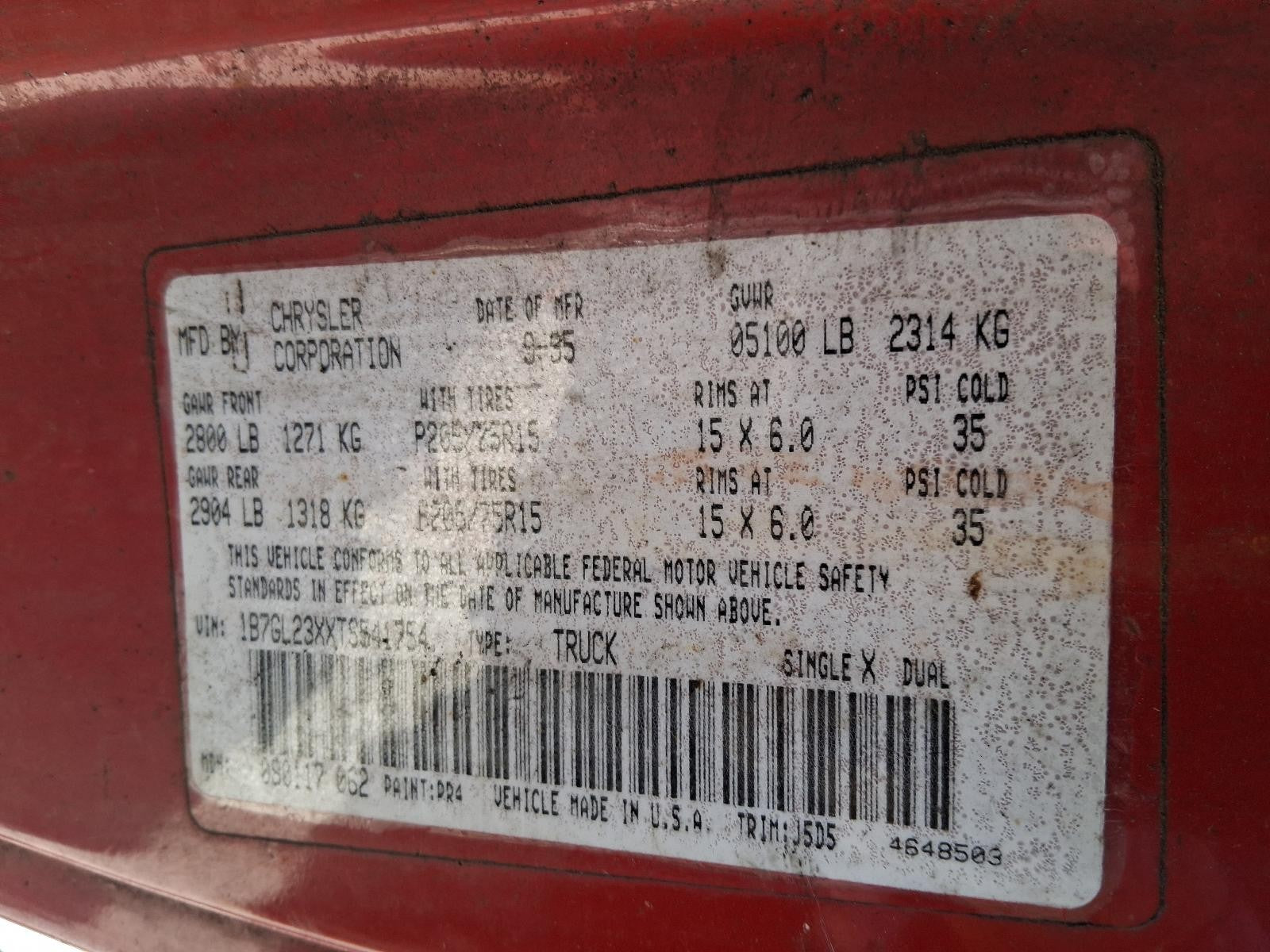 Used A/C Compressor fits: 1996 Dodge Dakota 6-239 3.9 Grade A