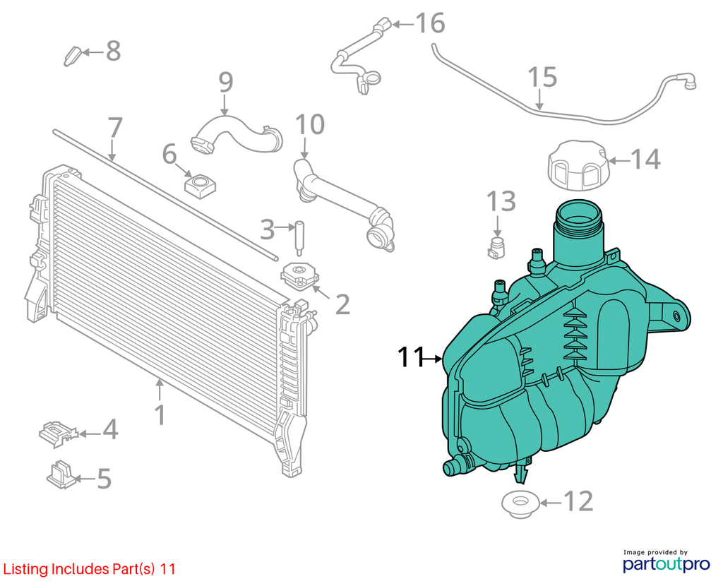 Used Engine Coolant Reservoir fits: 2022 Bmw X2  Grade A