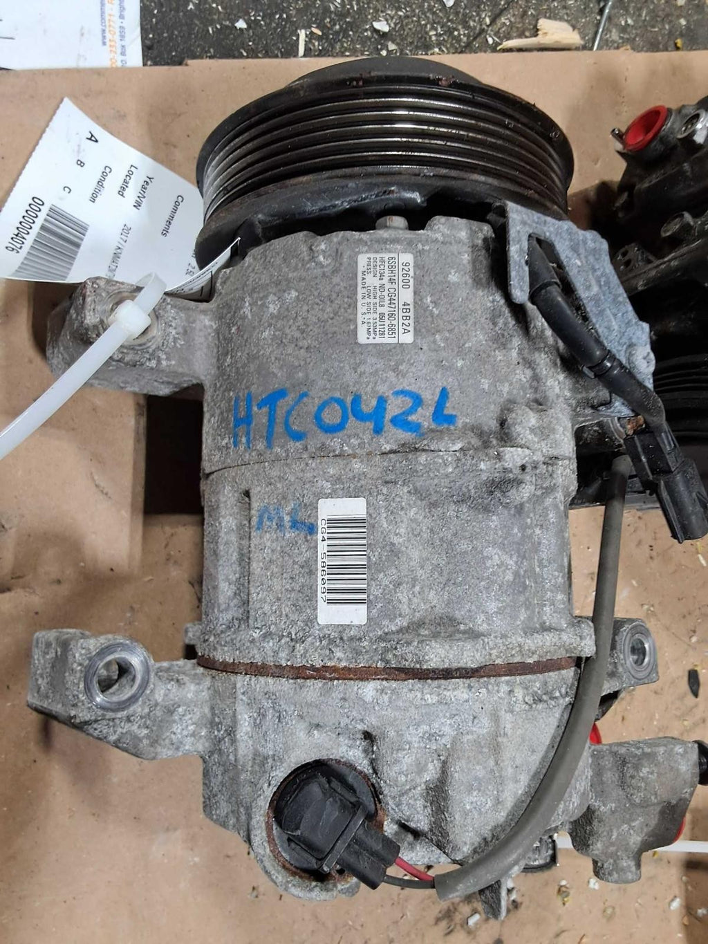 Used A/C Compressor fits: 2017 Nissan Rogue VIN 5 1st digit USA built Grade A