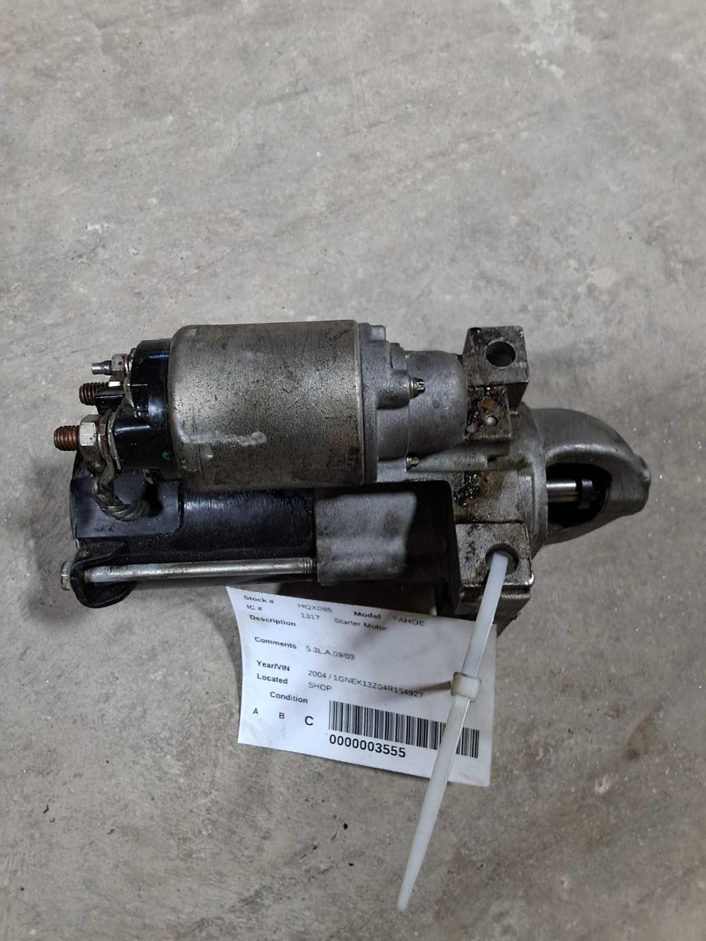 Used Starter Motor fits: 2004 Chevrolet Tahoe 4.8 Grade C